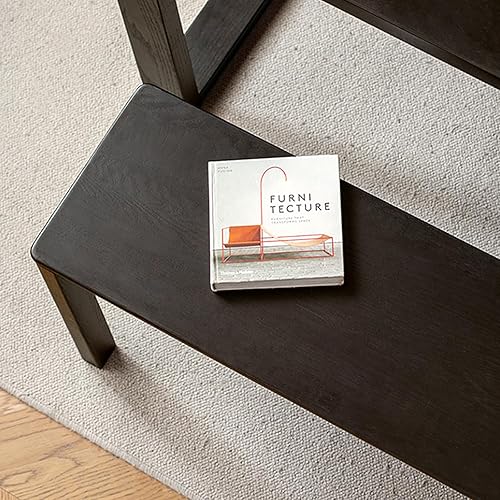 Miniatura 4 de Banco de comedor 100% madera maciza de 47.2'', banco largo de madera de roble para mesa de comedor, pie de cama, entrada, pasillo, respaldo de sofá,