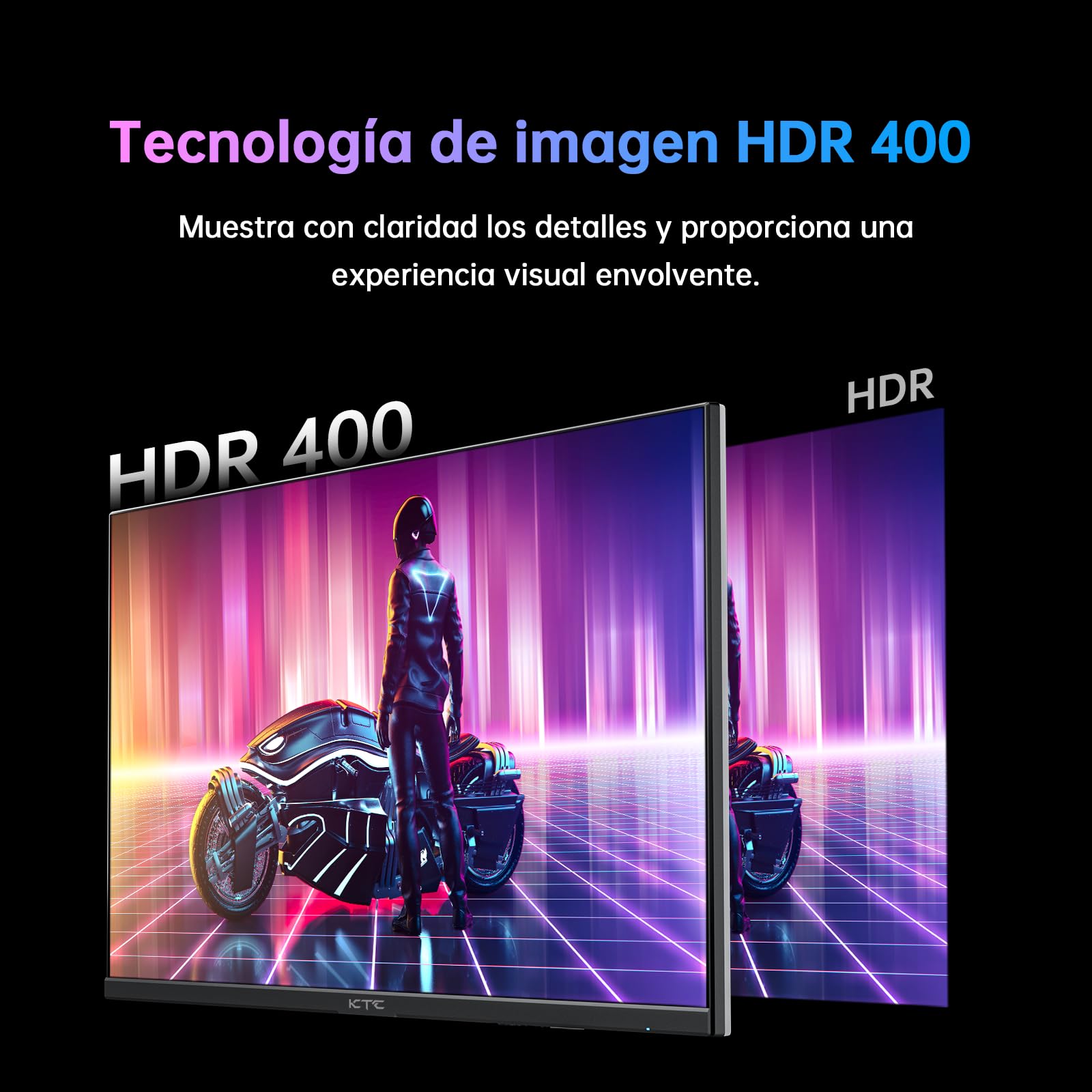KTC Monitor Gaming 4K 160 Hz 144 Hz, Panel Fast-IPS 1 ms de 27 Pulgadas, HDR 400, 132% sRGB, Carcasa de Fibra de Carbono, Soporte Ajustable, DP1.4 / HDMI 2.1 para Jugadores y diseñadores