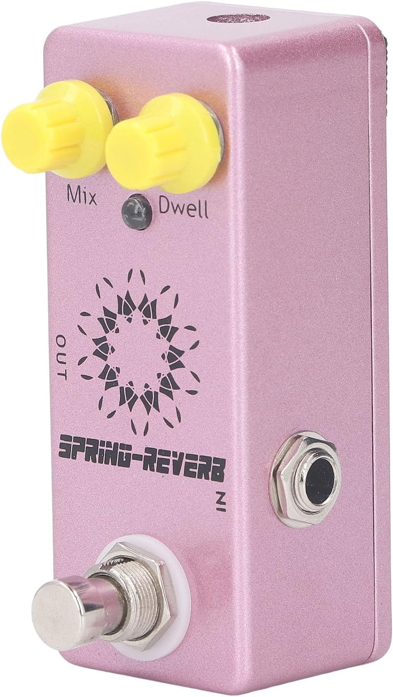 Aluminum Alloy Guitar Effect Pedal Enhance Your Guitar Sound Spring Reverb Pedal Functional Knobs True Bypass Switch 1/4 Inch Mono Jack