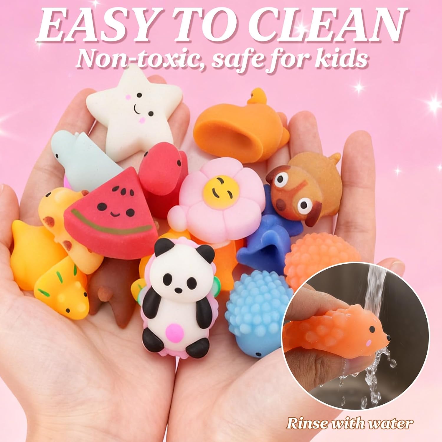 35pcs Mochi Squishy Toys, Mini Squishy Fidget Toys, Party Favors for Kids 4-8-12, Classroom Birthday Xmas Gifts Treasure Box Prizes Goodie Bag Stuffers, Carnival Prizes in Bulk
