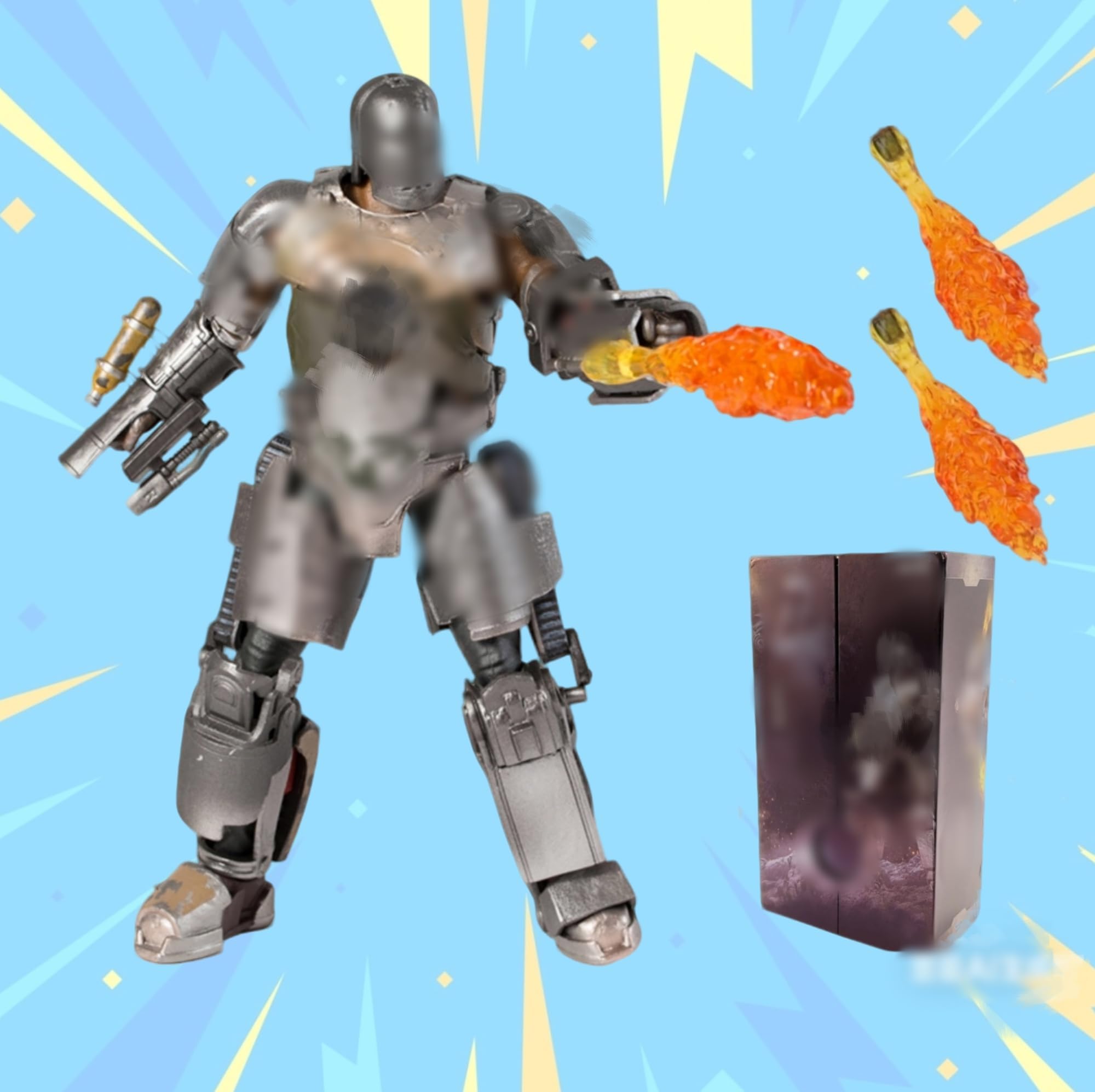 LonullyMege MK1 Ironman Action Figure-7 Inch Deluxe Painting Exquisite Collection Mark Model (MK I)
