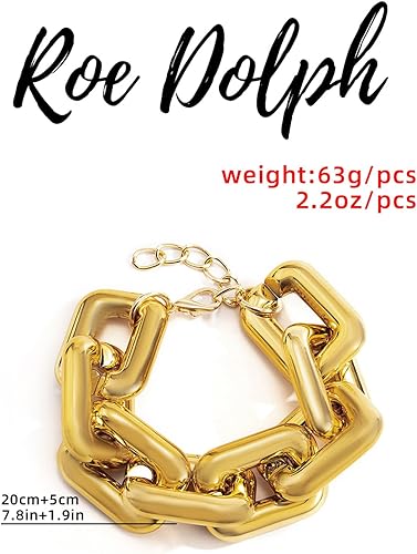 Miniatura 7 de Gold Chunky Bracelet for Women Cuban Link Bracelets Dainty Link Chain Bracelets Paperclip Bracelets Boho Bracelets Minimalism Bracelets for Teen