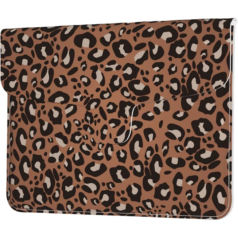 パソコン 周辺機器 オリジナルデザイン手作り商品 ノートパソコンバッグ 13インチ Pcケース ヒョウ 豹柄 Pcバッグ マウスパッド 2way レザー インナーバッグ ラップトップスリーブ パソコンカバー パソコンケース Pc収納カバン おしゃれ 軽量 防水 衝撃吸収 34 24cm