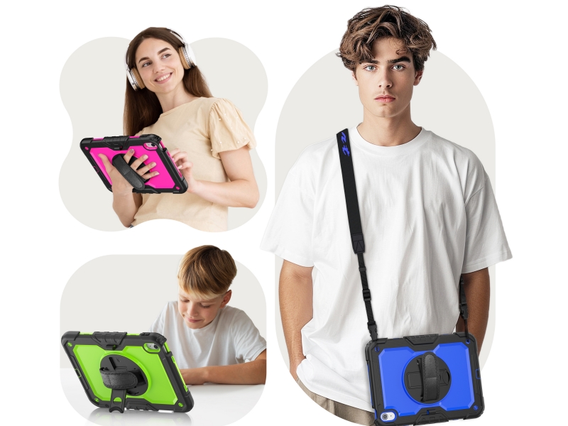HXCASEAC Case For IPad Air 11 Inch 2025/2024 (3/2), With Screen Protector/360° Rotating Hand