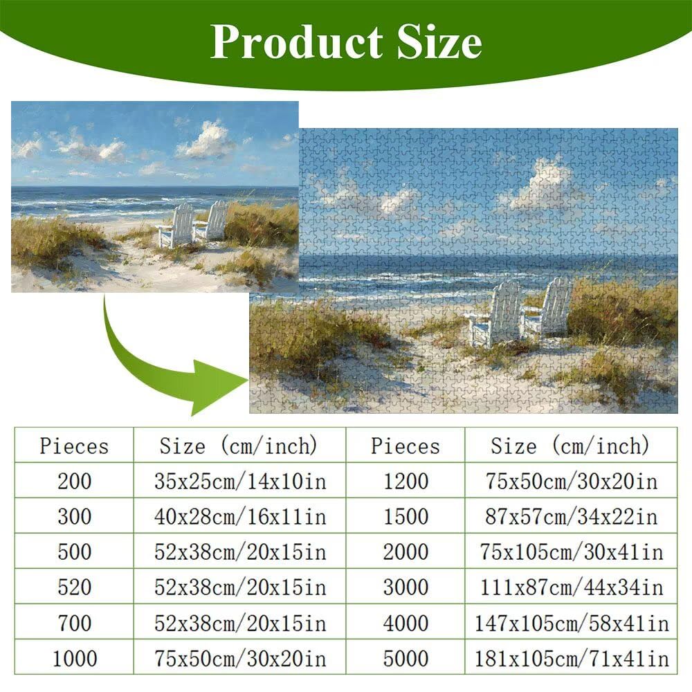 Puzzle Adulti - Oceano & Paesaggio - 2000 Pezzi Fabbricazione in Legno Robusto - Decorazione Murale con Poster - Prodotto Riservato ad Adulti e 14 Anni in Su (75x105cm) P3#435