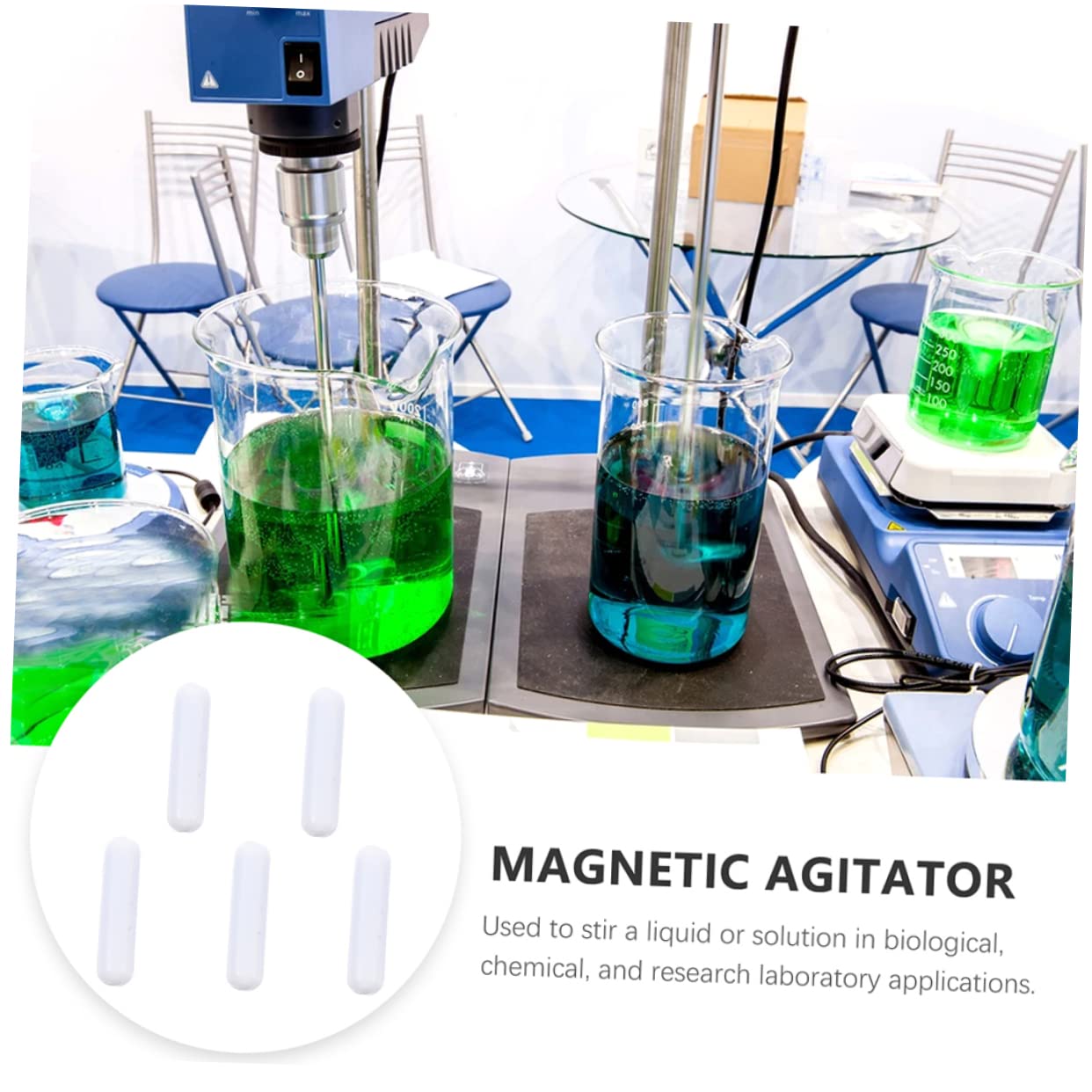 Gatuida 25pièces Barre Magnétique De Mélange Ptfe Pour Laboratoire De Résistante Corrosion Et Aux Hautes Températures Idéale Pour Expériences Scientifiques Et Applications De