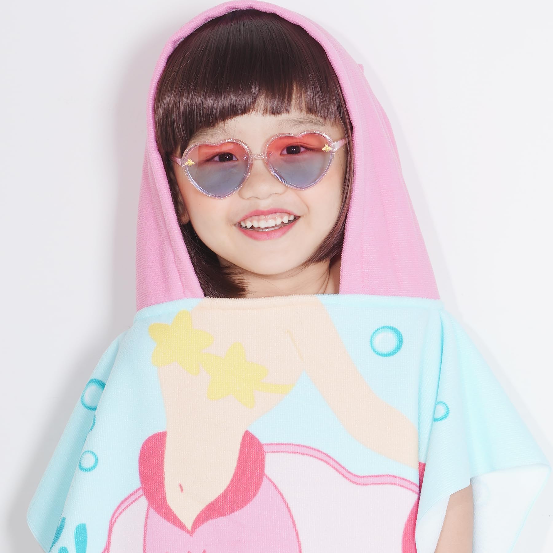 Occhiali da Sole a Cuore, 3 Pcs Occhiali Da Sole a Forma di Cuore per Bambini,per Ragazza Ragazzo Feste in Spiaggia Accessori per Feste