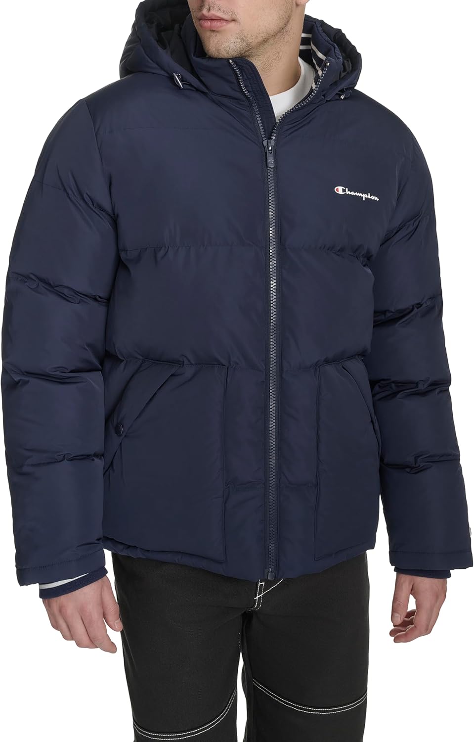 Champion Men's Quilted Full-zip Hooded Puffer Jacket