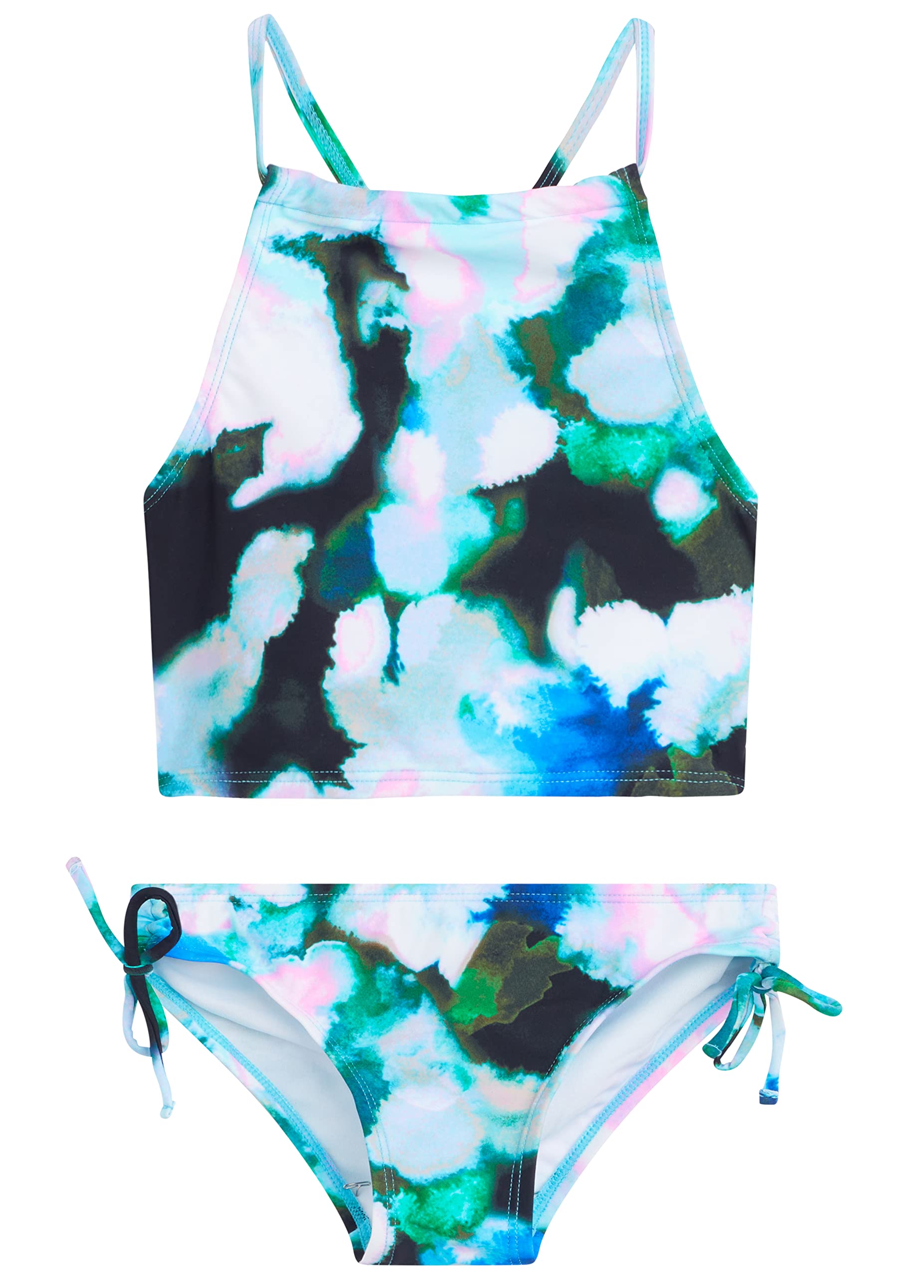 Kanu Surf Daisy Beach Sport Halter Tankini 2-Piece Swimsuit Costume a Due Pezzi Bambine e Ragazze