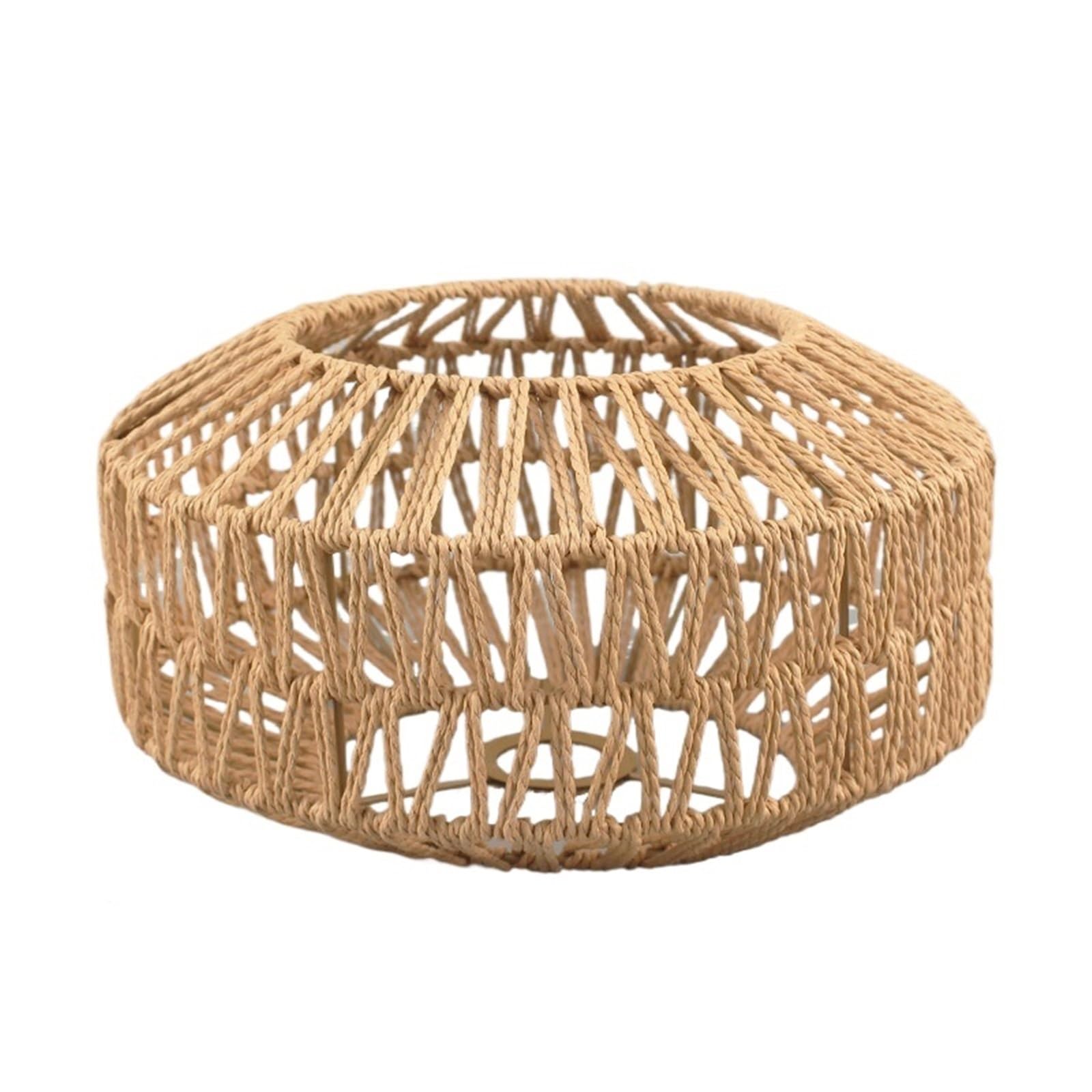 Lopjggyf Style 4 Retro Paper Rope Lampshade Hand-Woven Light Shade Hotel Restaurant Chandelier Decoration For Lamp