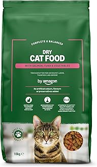 by Amazon - Complete Dry Cat Food with Salmon, Tuna and Vegetables, 1 pack of 10kg