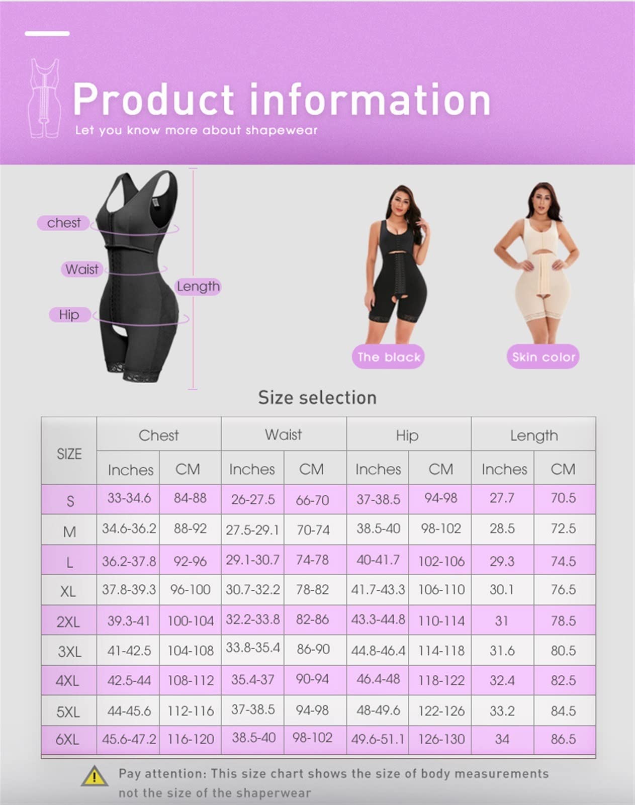 S-6XL Taglie Forti Fajas Colombianas Shapewear Body