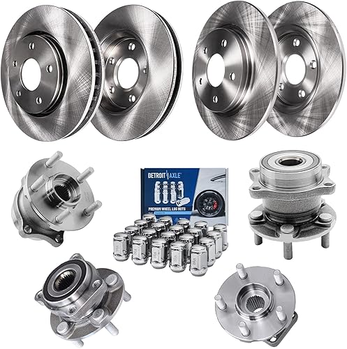 Miniatura 50 de Detroit Axle - Rotores de freno trasero para Cadillac SRX Saab 9-4x 2010 2011 2012 2013 2014 2015 2016 Rotores de freno de disco de repuesto