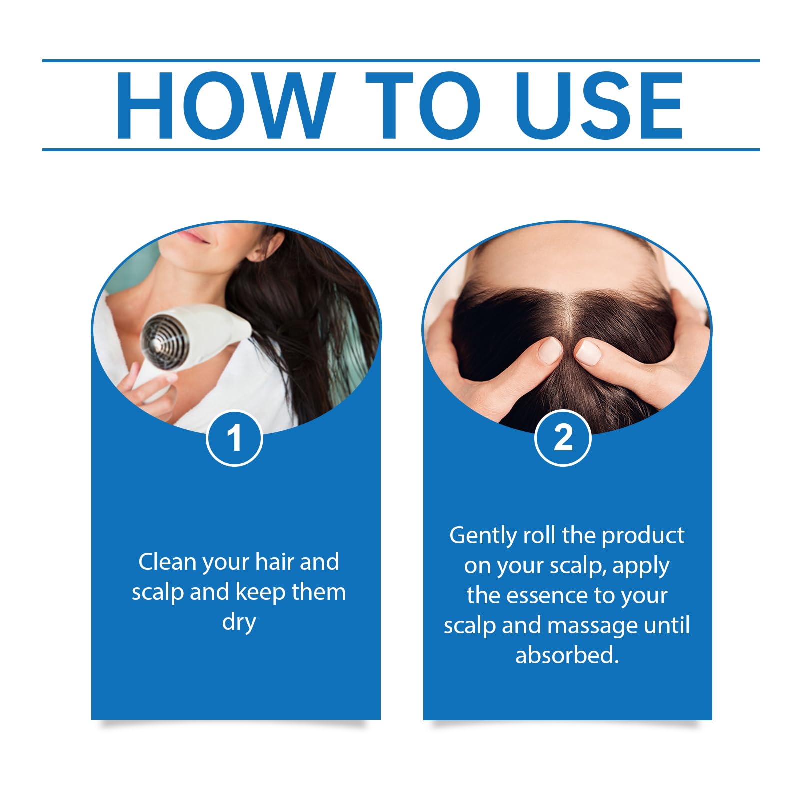 Haarwuchsserum Roll-On mit Rosmarin, Serum für krauses Haar, reduziert Haarausfall und stärkt die Haarfollikel für dickeres, erfrischtes Haar, für alle Haartypen geeignet (6pcs)