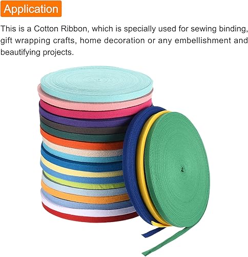 Vista 19 de PATIKIL Cinta de sarga de algodón de 3/4 pulgadas, 10 yardas, cinta de encuadernación al bies, cinta de espiga para costura, envoltura de regalos