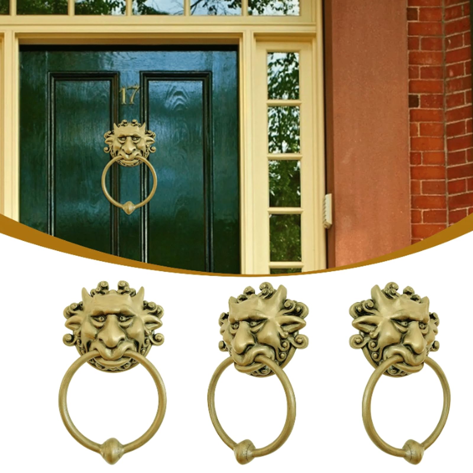 Kołatka Labyrint Deurklopper Deur Decor Drakenkop Muur Opknoping Deurklink Hars Gothic Home Decor Deurkloppers Decoratie Wystrój domu