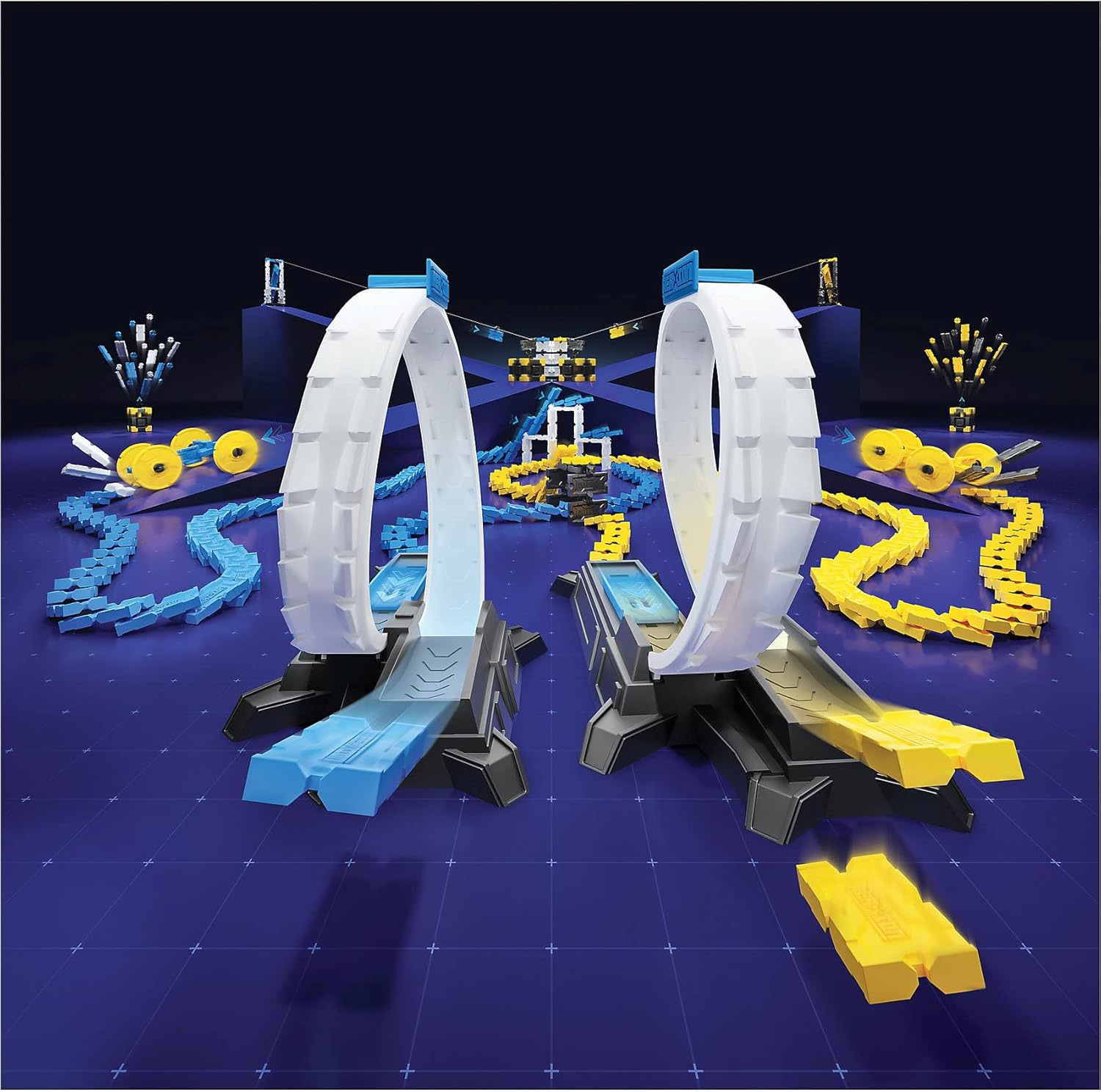 전ample Reaxion Xtreme Race setup with two loops and domino tiles