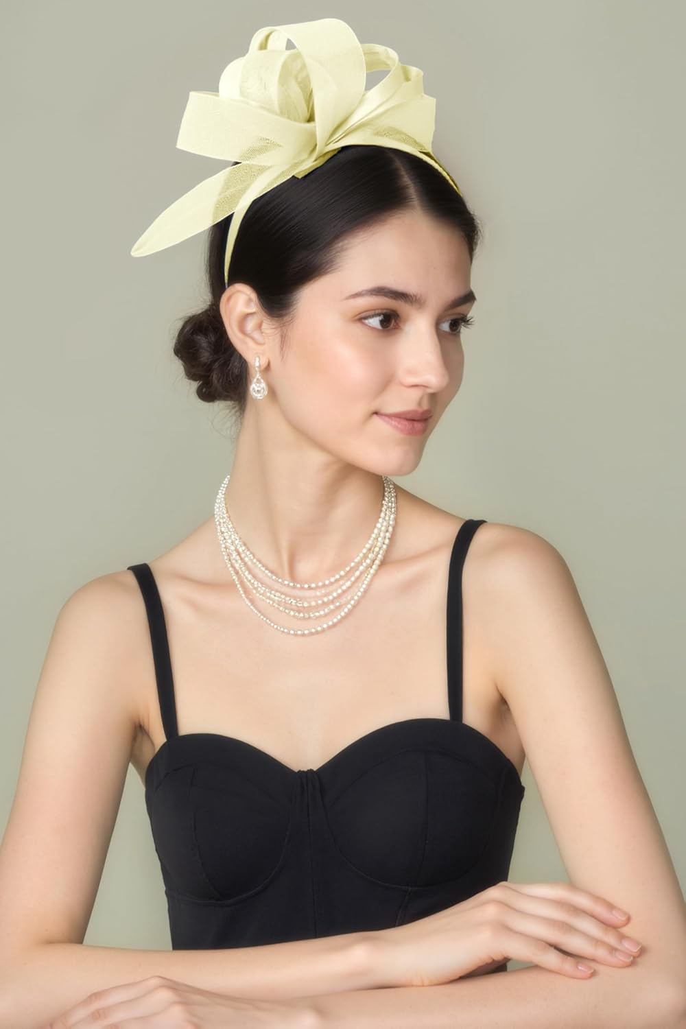 BABEYOND Fascinator Hats for Women - Tea Party Kentucky Ribbon Headband Derby Bridal Wedding Tulle Headpiece with Hair Clip - Image 4