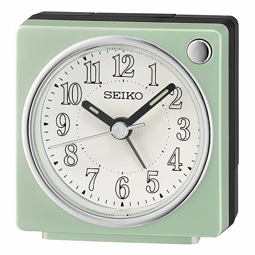 Seiko Fuji II Bedroom Alarm Clock, Pearl Green