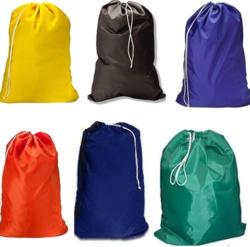 HomeLux Bolsa grande de nailon resistente de 30 x 40 pulgadas con cierre de cordón deslizante, varios colores y diseños