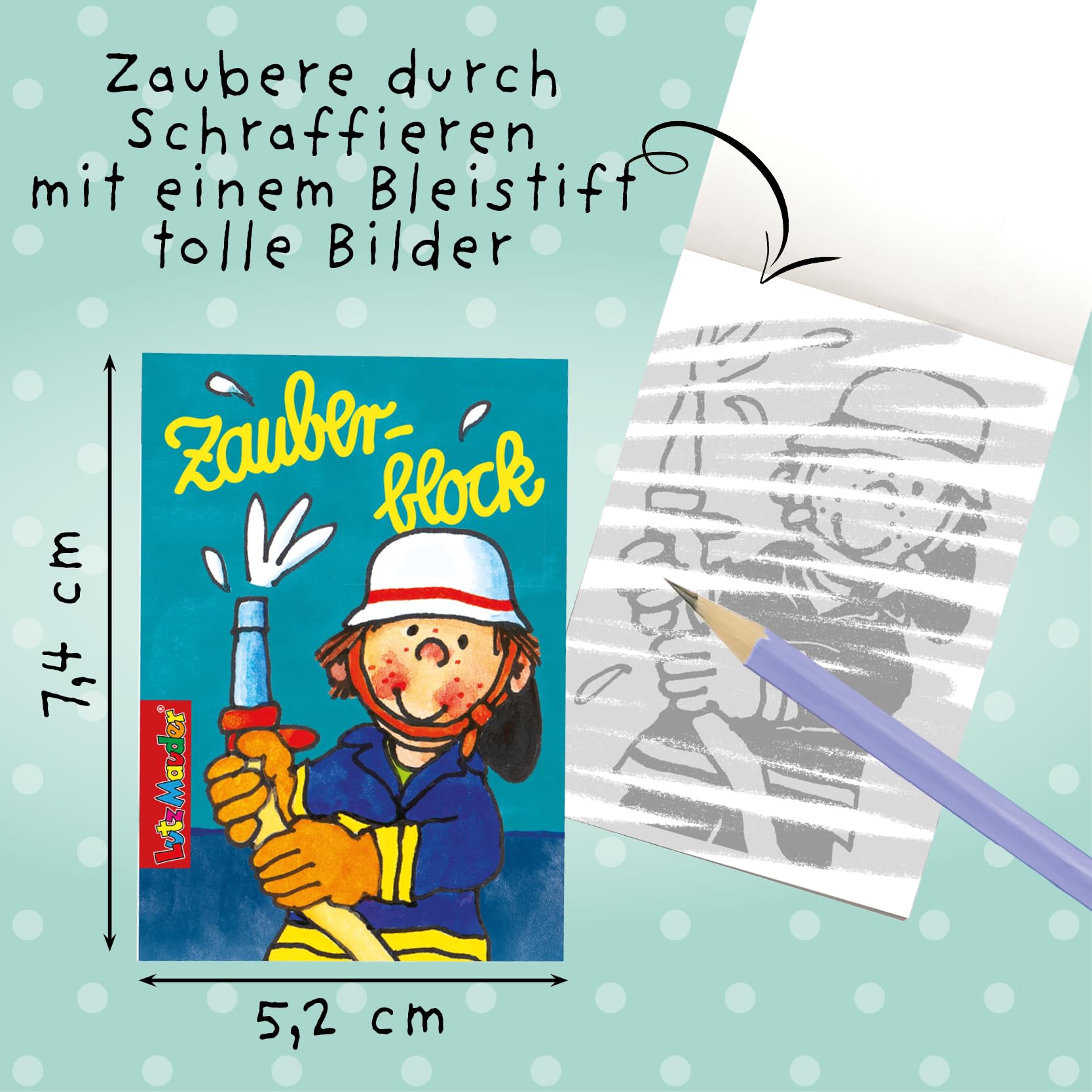 Lutz Mauder, Set di 16 blocchetti magici (formato A8 da 7,5 x 5,2 cm), 16 disegni