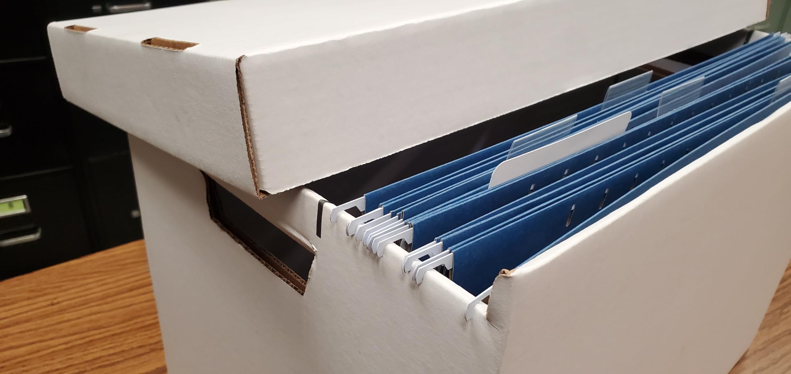 Ruby Paulina 11x17 Vertical File Storage Box - Sturdy and Space-Saving Solution for Large Documents, Blueprints, Drawings, & More