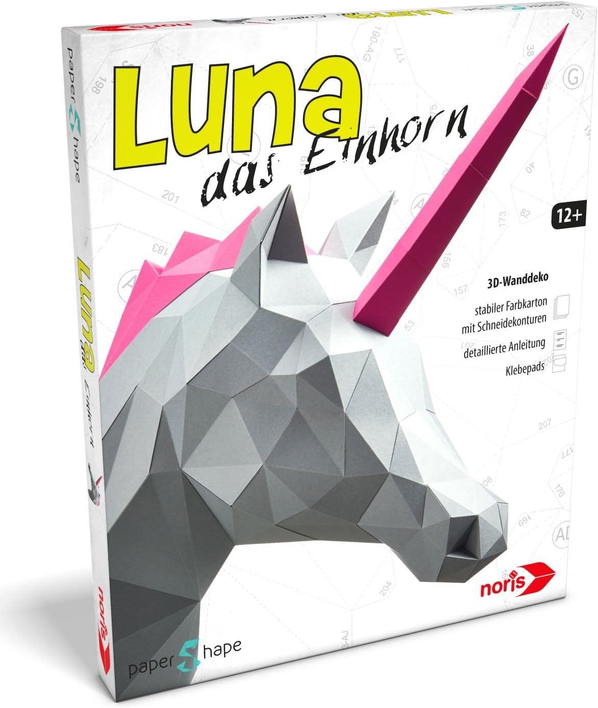 Noris 606311511 "Paper shape - 3D Unicorn Craft Kit