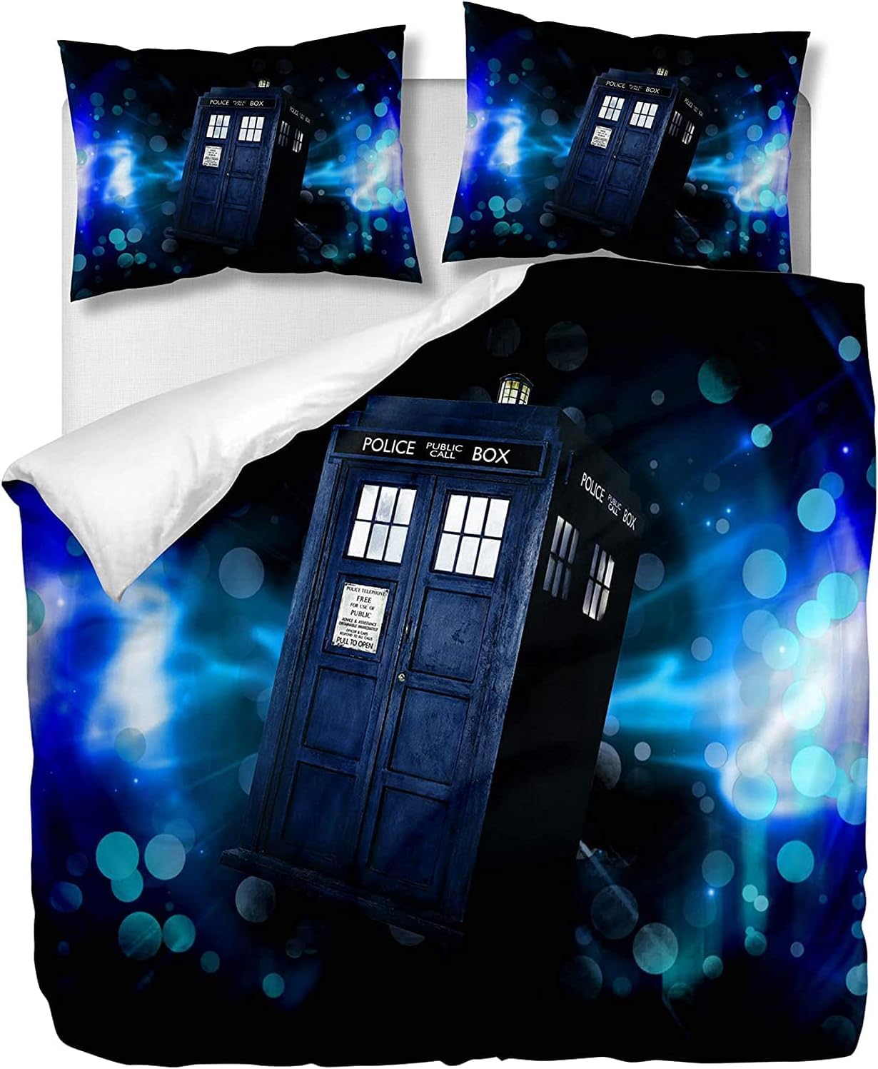 HMQPZD Soft Cosy Duvet Cover Quilt Bedding Set,OliveSleep Doctor-Who,Easy Care Microfiber Duvet Cover (Double-200x200cm)
