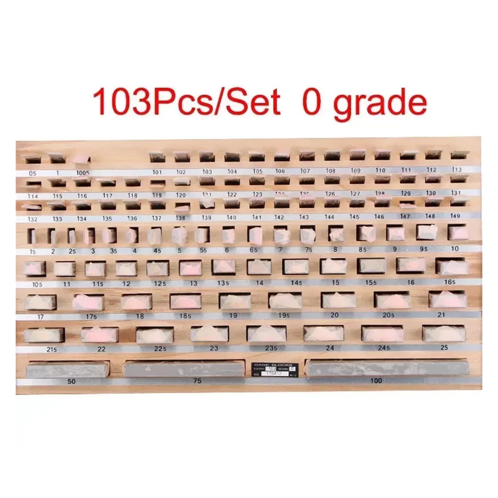 Wskaźnik blokowy inspekcyjny 103 sztuk/zestaw Mikrometr klasy 1/0 i przyrządy do kalibracji pomiaru suwmiarki Precyzyjny pomiar(0 grade)