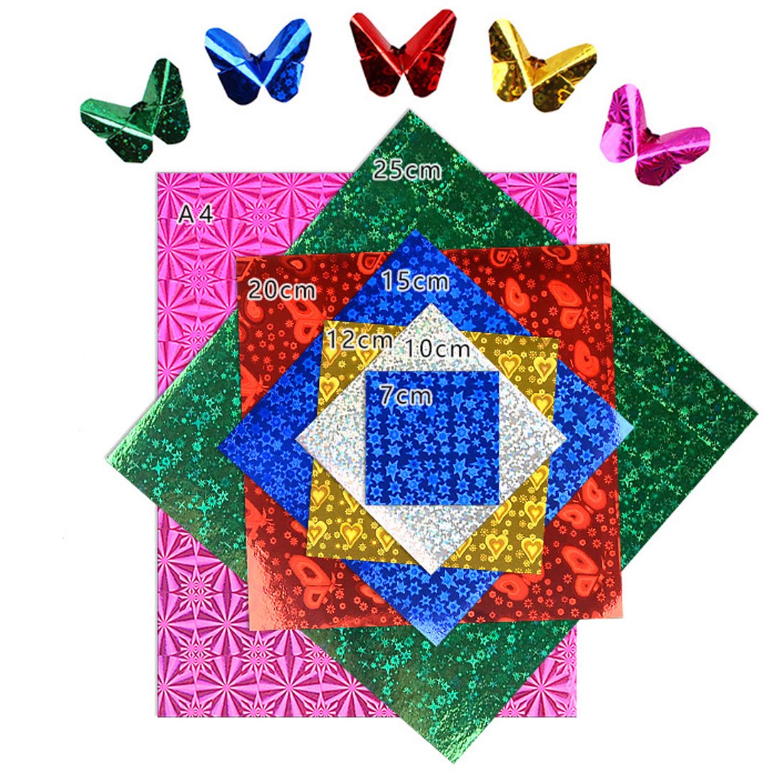 Papier Origami 80 G/m² - Lot De 50 Feuilles 15x15 Cm, Couleurs Vives Brillantes, Pour Bricolage Enfants Et Adultes