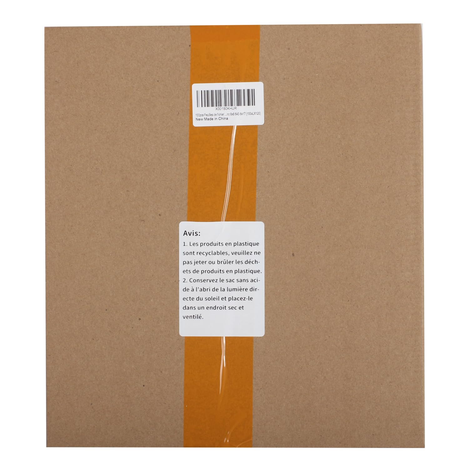 100pcs Feuilles de fichier de classement de Stockage d'archives 120 sans Acide, pour 120 Diapositives négatives de Film Noir et Blanc 6x6 645 6x17 (100xLX120)