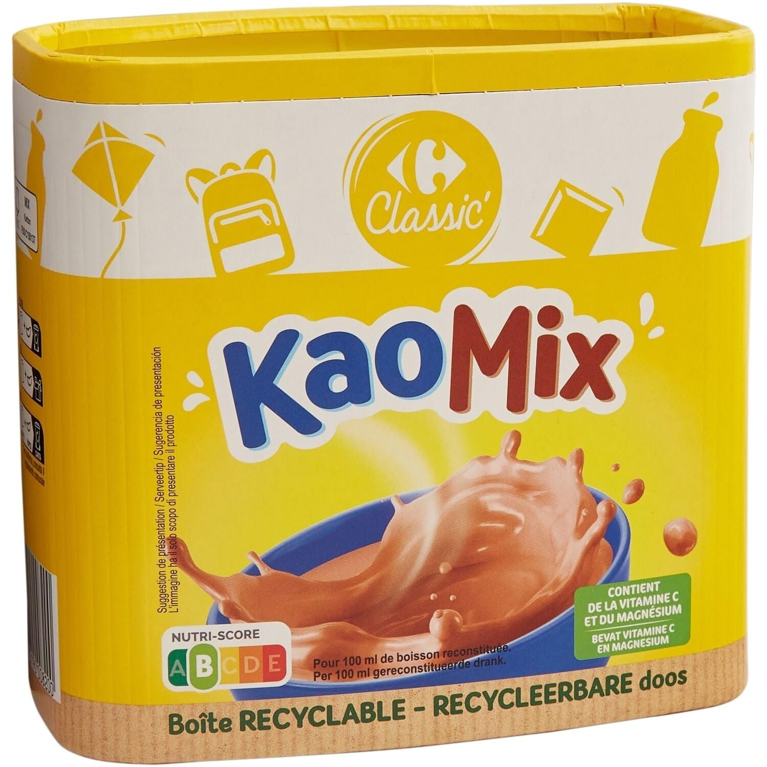 Cacao maigre 20% cannelle Kaomix boisson chocolatée vitamines
