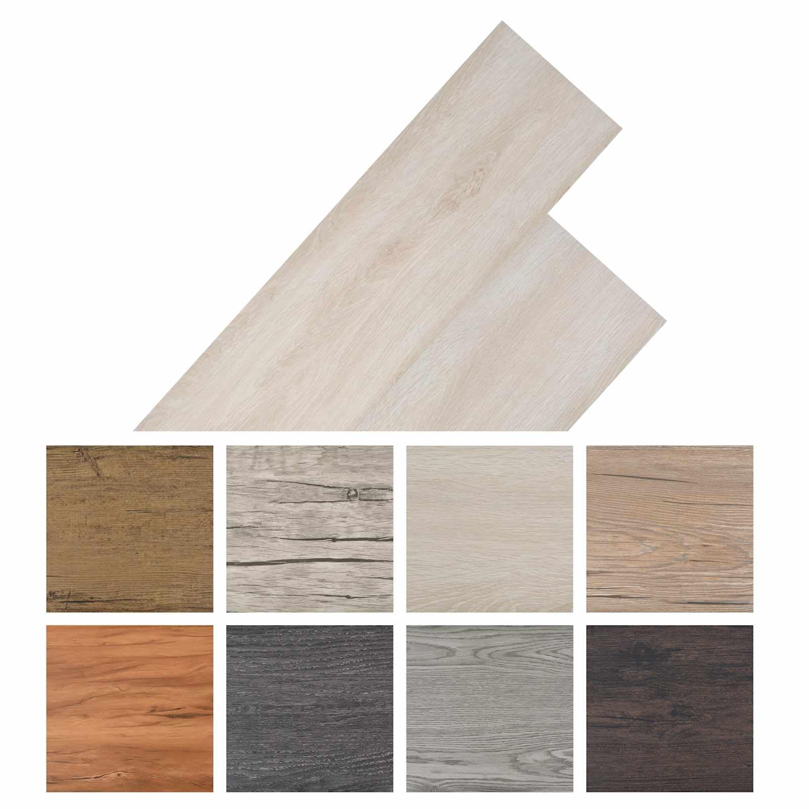Deski podłogowe, białe, PCW, 18 sztuk, 5,26 m², samoprzylepne do wnętrz, laminat, podłoga winylowa, zamiennik o nowoczesnym wyglądzie drewna, łatwa renowacja i izolacja akustyczna