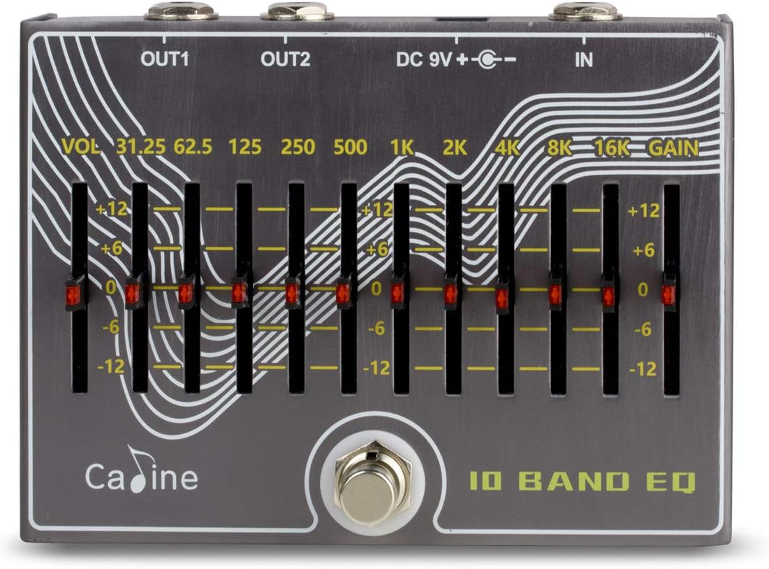 Caline CP-81 10 Band EQ Guitar Effect Pedal V3.0 - Use 500mA Power Supply (Not Included)