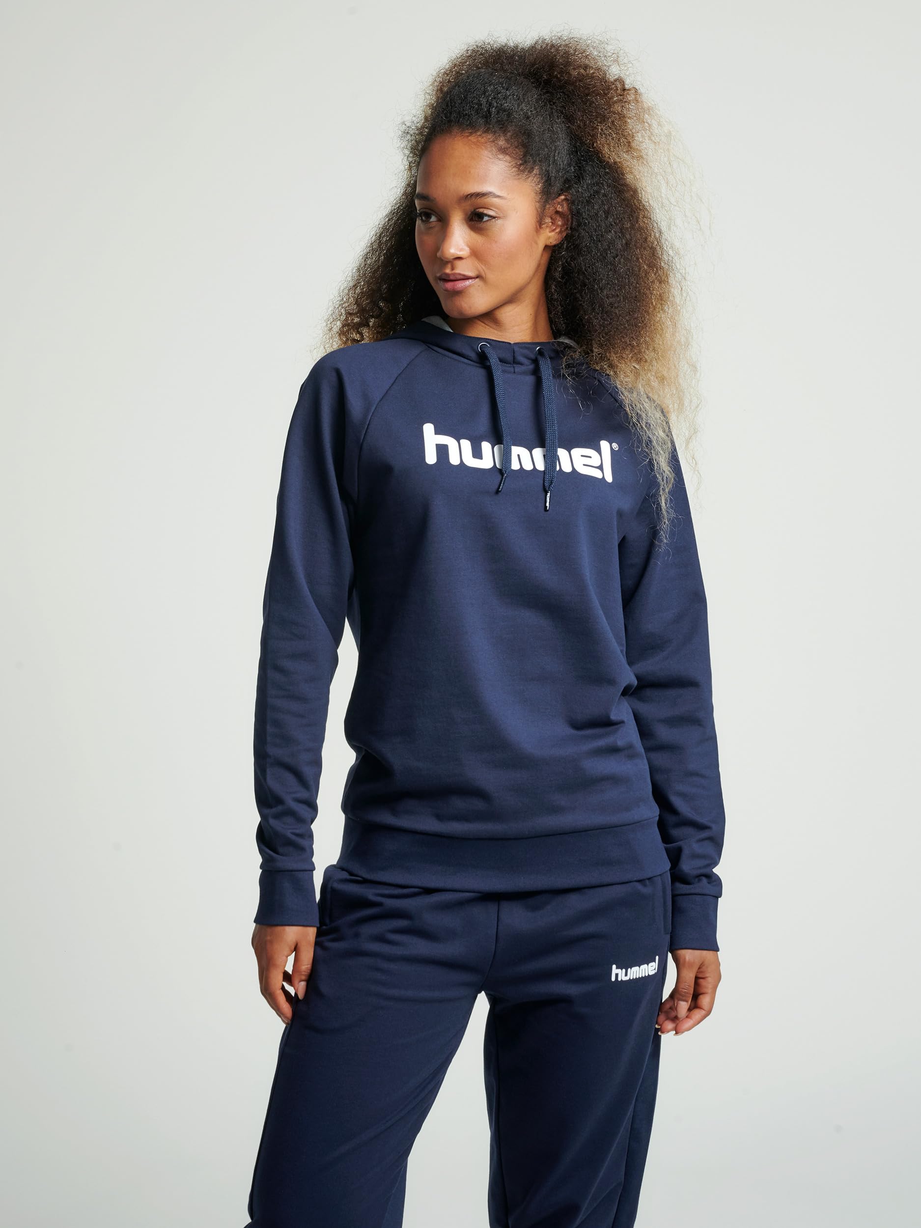Hummel Damska bluza z kapturem z logo Hmlgo Cotton
