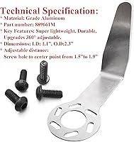 Vista 3 de Gancho de riel 889661M para colgador de herramientas Metabo HPT Compatible con Hitachi, aluminio ligero, ajuste amplio con distancia ajustable desde