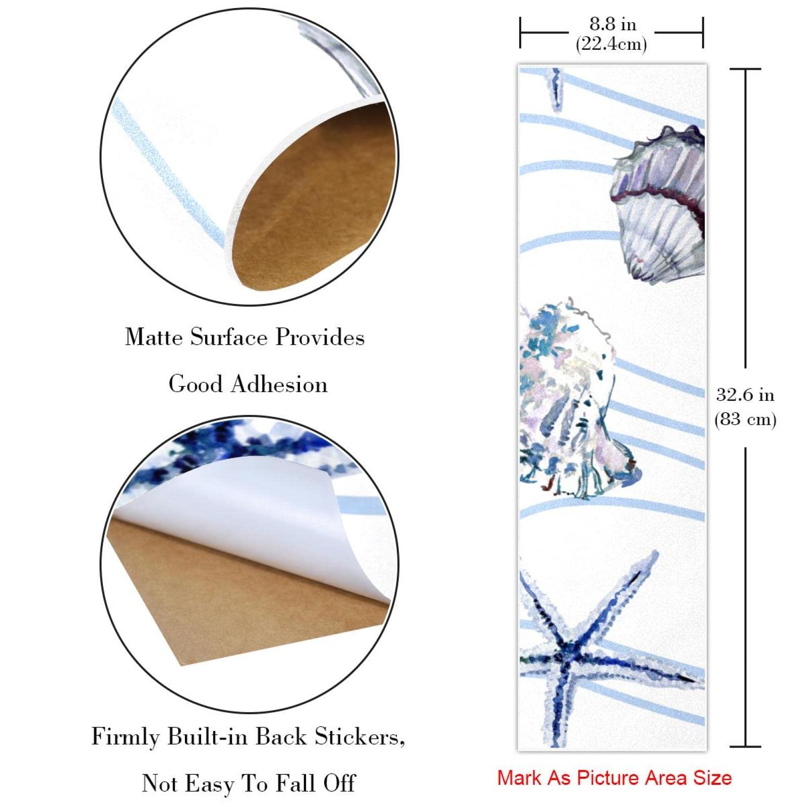 Seashell Starfish Lot de 2 feuilles de papier abrasif pour planche de skateboard et longboard