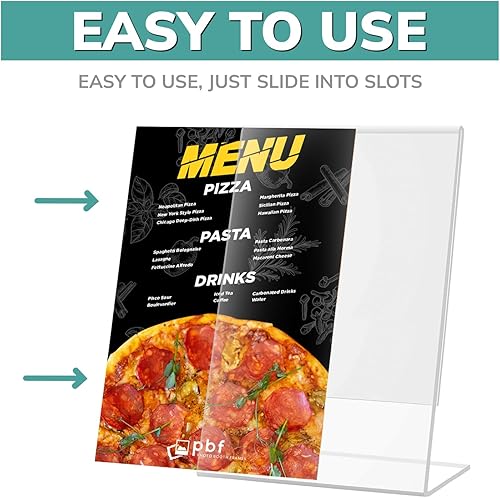 Miniatura 10 de Marcos para cabina de fotos  Pantalla de plástico acrílico transparente de 4 x 6 pulgadas, soporte vertical inclinado hacia atrás para fotos o