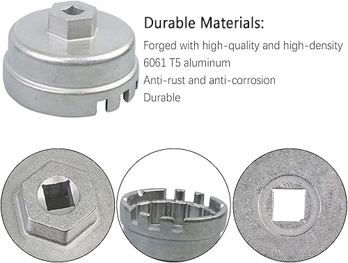 Miniatura 10 de Llave de filtro de aceite, herramienta de extracción de filtro de aceite compatible con Toyota Lexus Camry RAV4 Tundra Highlander y más, para