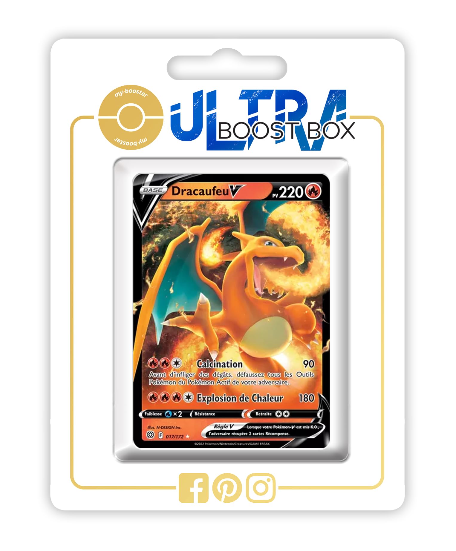 Charizard V 017/172 - Ultraboost X Sword and Shield 9 Sparkling