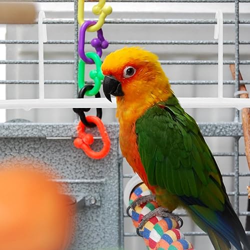 Miniatura 5 de 4 unids colgante recto estante rejilla de alambre pequeño organizador de pared estante de exhibición panel 9.8x3.9 in blanco