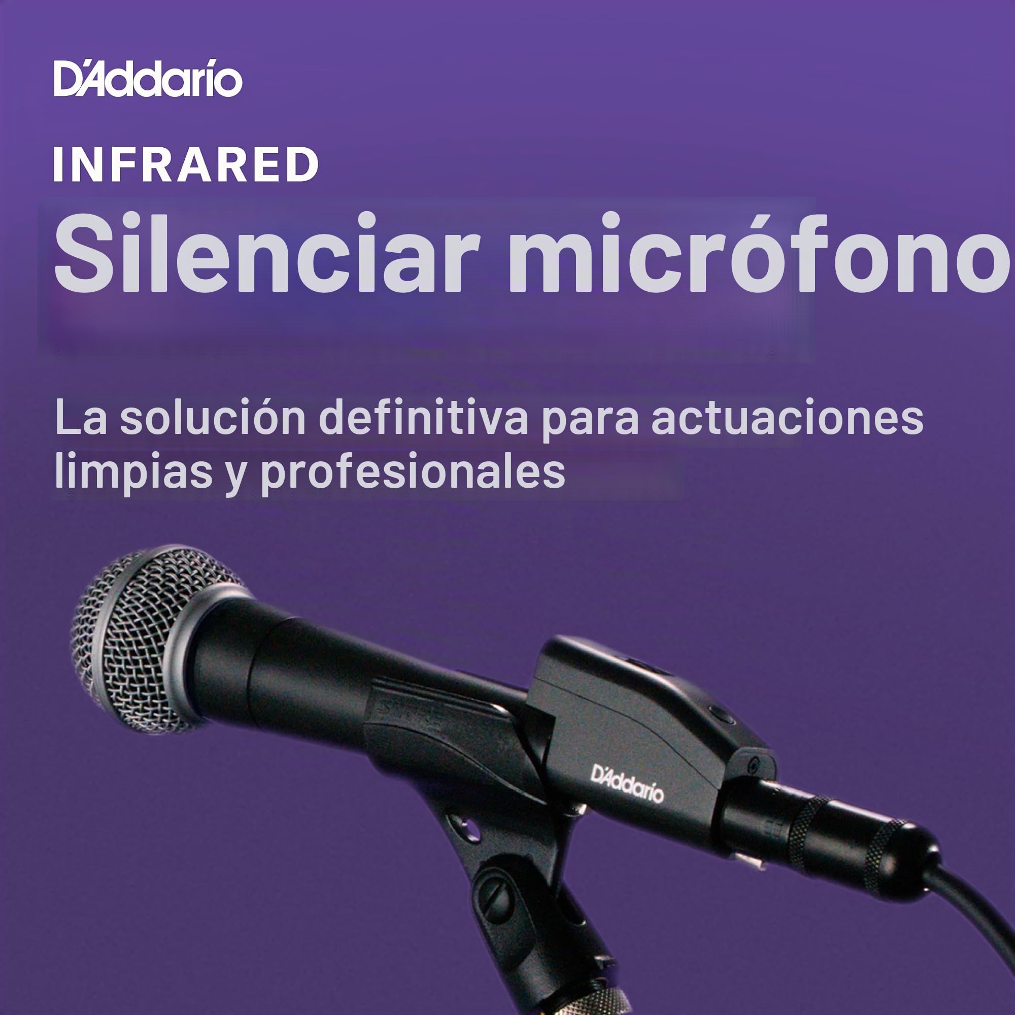 Sensor de micrófono infrarrojo D'Addario Mic Mute - Eliminador de realimentación