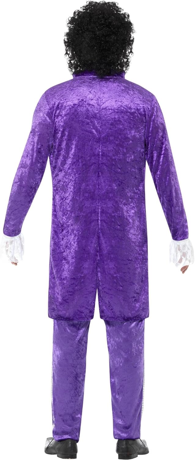 Smiffys Men's 80s Musician Costume, Purple, Medium - Image 3