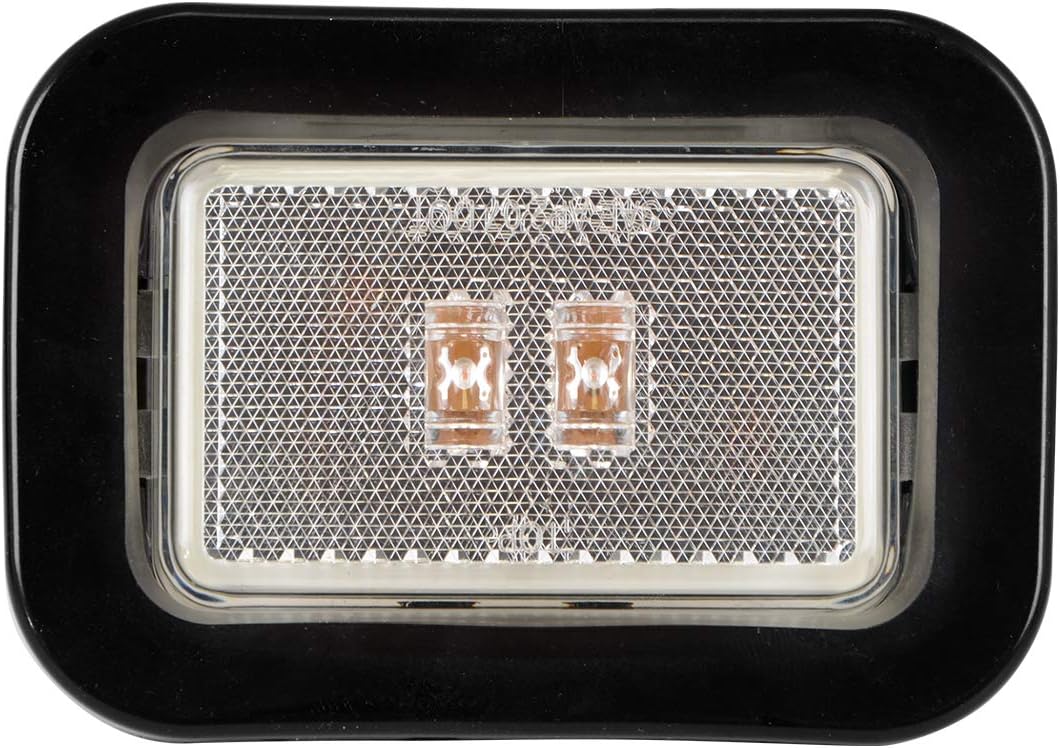 Grand General 78597 LED Light (Small Rectangle Red/Clear/Grommet)