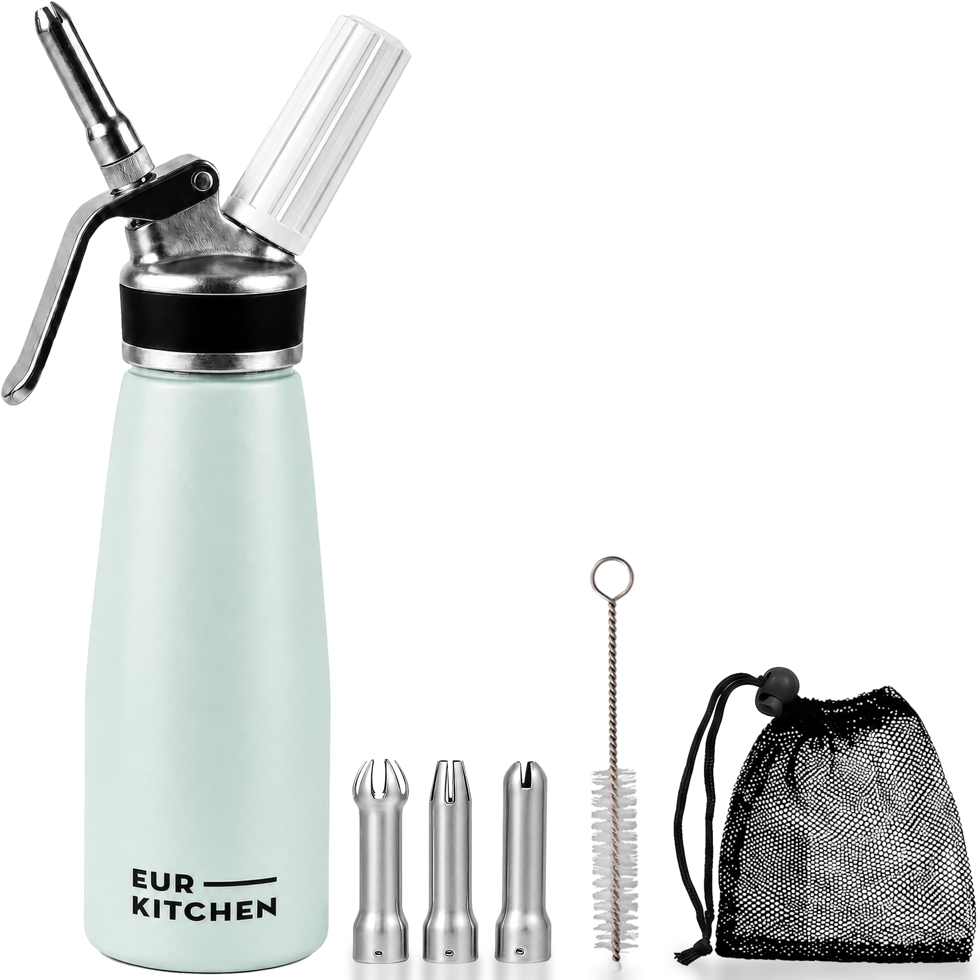 EurKitchen Aluminum Whipped Cream Dispenser - Mint