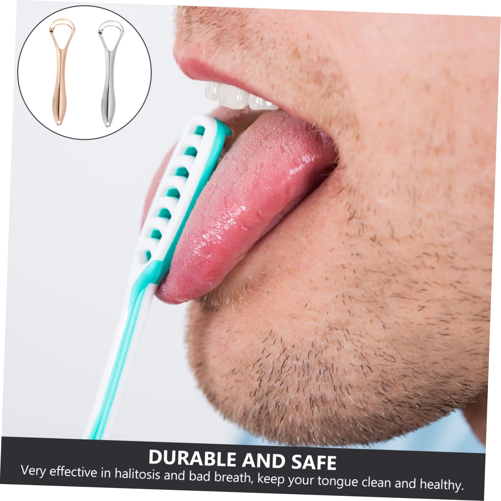 Didiseaon 8pezzi Raschietto Per Lingua Inossidabile Con Pulitore Per Utensile Per Orale