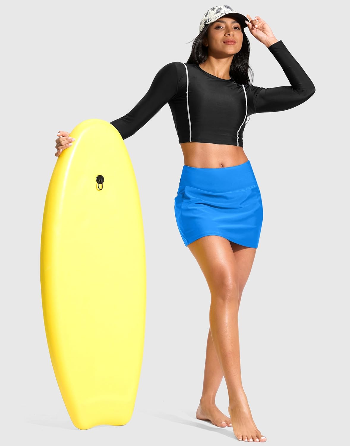 Soothfeel Women's 14" Swim Skirt with Pockets High Waisted Tummy Control Bathing Suit Swimsuit Skirt Modest Tankini Bottoms - Image 7