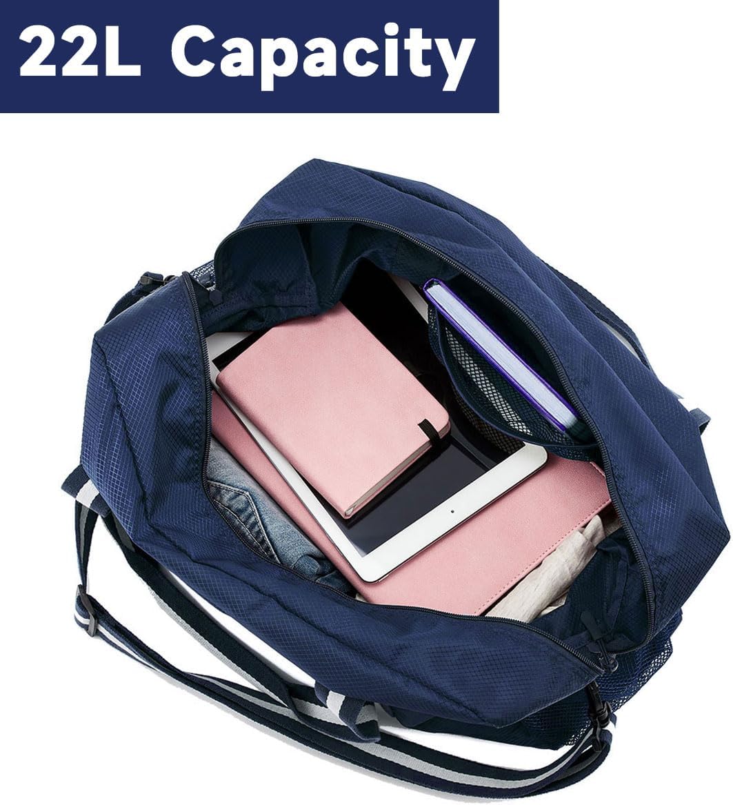 Arxus Foldable Tote Bag for Travel Expandable Lightweight Carry On Luggage 22L Packable Duffle Bag for Traveling - Image 6