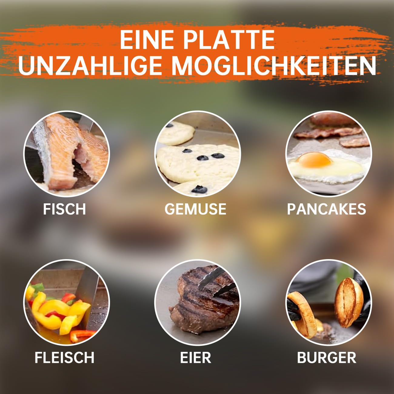 Plaque de cuisson en acier inoxydable - 40 x 30 cm - Épaisseur : 4 mm - Avec poignée amovible - Plaque de cuisson pour barbecue à gaz, barbecue à charbon et hamburgers - Plaques de cuisson