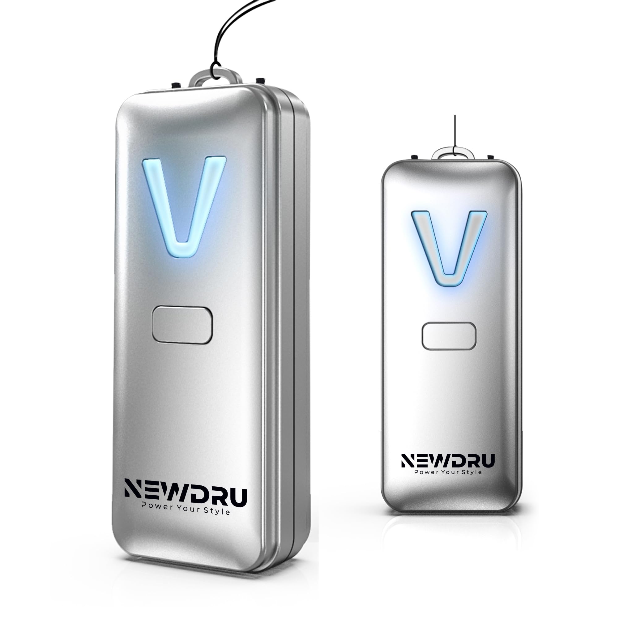 purevibe pro wearable portable air purifier | negative ion technology for clean air | rechargeable mini air cleaner with 15-hour battery life - silver